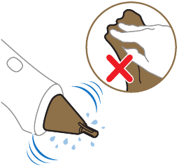 Neustrimmeraccessoire laten drogen