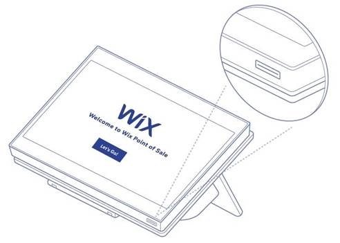 De Wix POS-tablet inschakelen