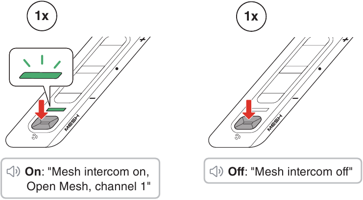 Open Mesh - Stap 1 - Mesh Intercom aan/uit
