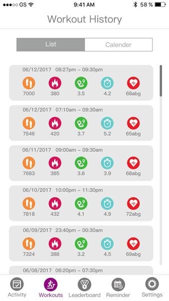 Apparaatbediening - Training vastleggen - Stap 4