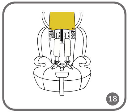 DE 5-PUNTSVEILIGHEIDSGORDEL VERBERGEN - Stap 2