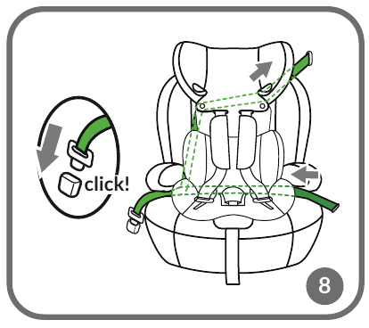 STOELINSTALLATIE (76 &ndash; 105 CM GROEP) - Stap 6