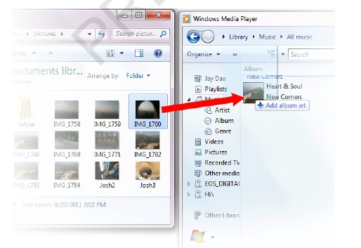 Handmatig albumhoezen toevoegen met Windows Media Player 12 - Stap 2