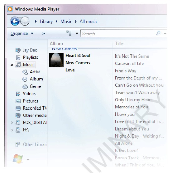 Handmatig albumhoezen toevoegen met Windows Media Player 12 - Stap 3