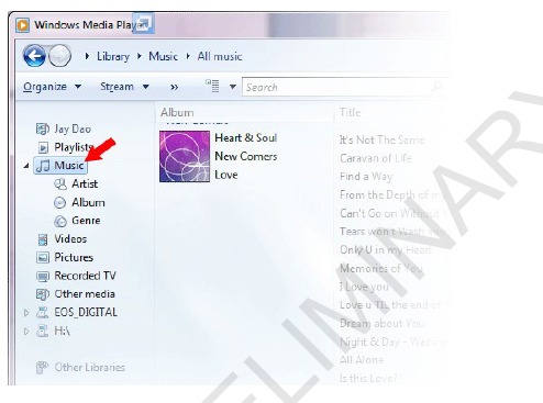 Handmatig albumhoezen toevoegen met Windows Media Player 12 - Stap 1
