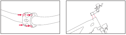 Stuur installeren (inbussleutel 4 mm) - Stap 2
