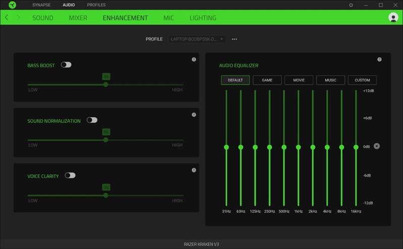AUDIO TAB - Enhancement 
