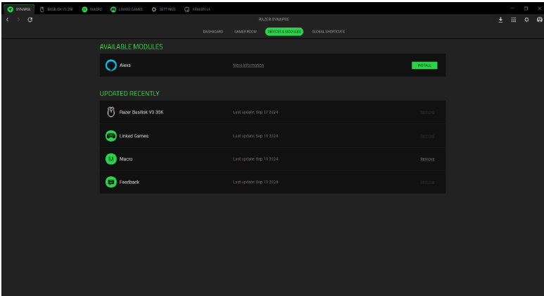 UW APPARAAT CONFIGUREREN - Subtabblad Modules