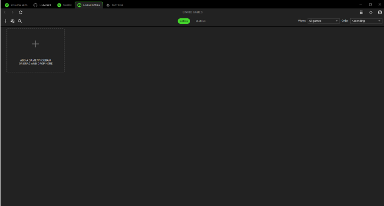 Configureren - Gekoppelde games - Stap 1