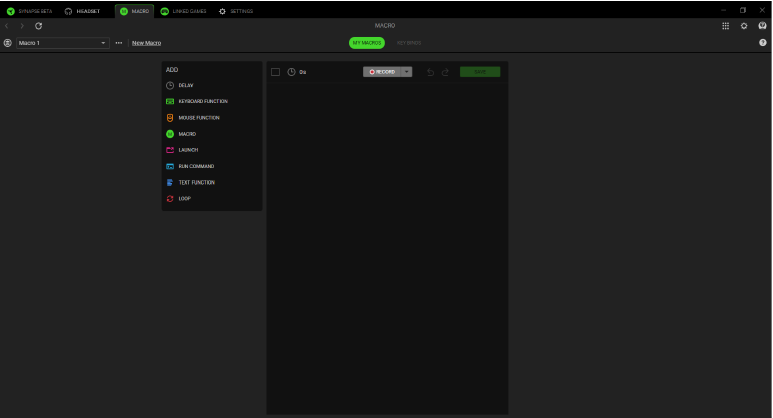 Configureren - Macro - Stap 1