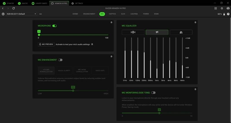 UW RAZER-HEADSET CONFIGUREREN - Mic
