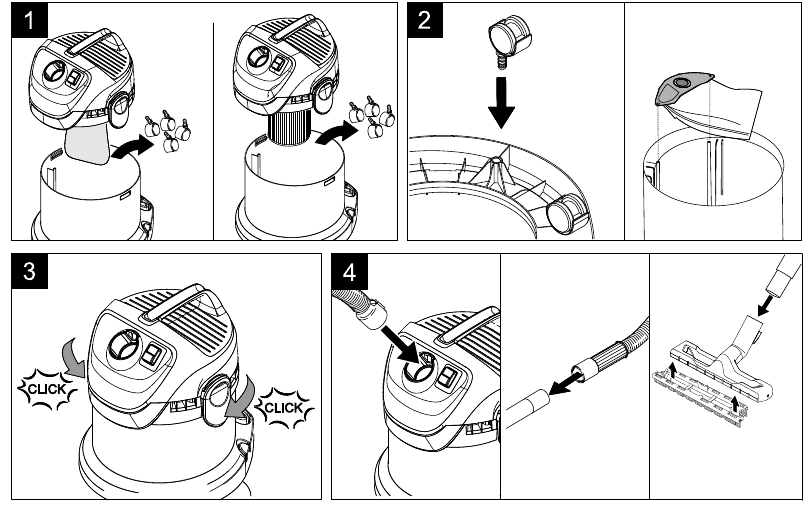 De accessoires bevestigen - Stap 1