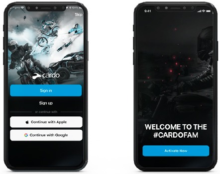 Het product activeren in de Cardo Connect-app