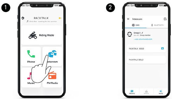 DMC-intercom - Een priv&eacute;chatpartner instellen