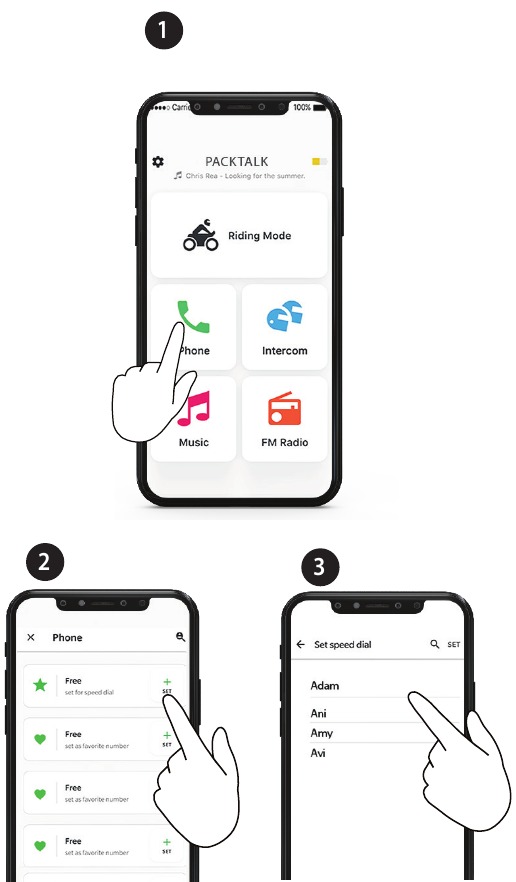 Telefoongesprek - Snelkeuze instellen