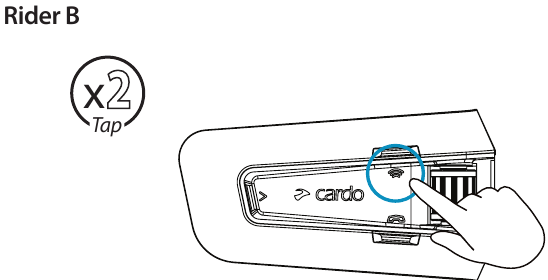 Intercom starten/stoppen - Rijder B