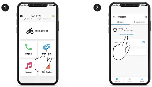 DMC Intercom - Bluetooth-passagier toevoegen