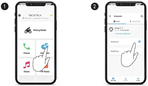 DMC Intercom - Een partner voor een priv&eacute;chat instellen