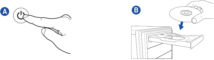 Het systeem inschakelen en de stuurprogramma's installeren