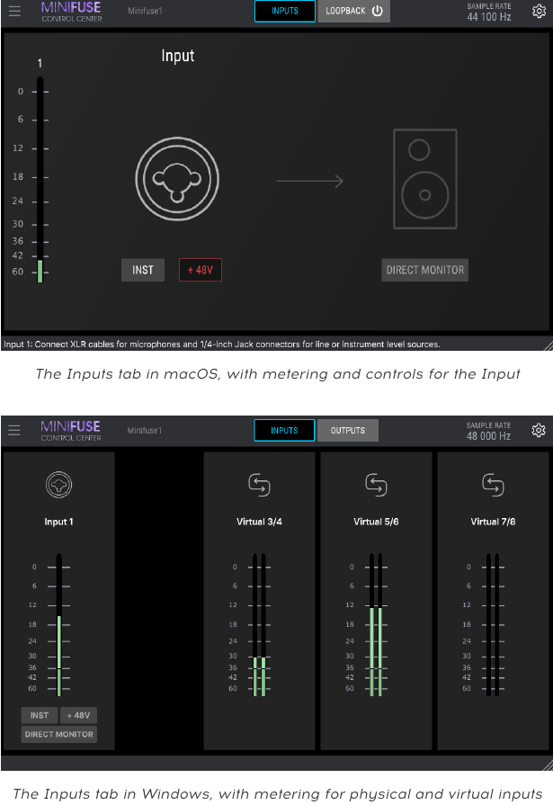 Minifuse Control Center - Deel 3 - Apparaatbediening