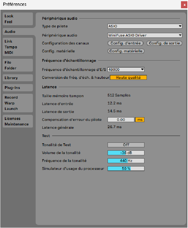 Installatie - Stap 5 - Audio configureren in Ableton Live