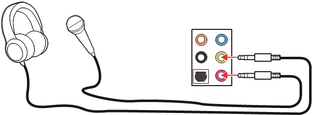 Audio-aansluitingen - schema 1