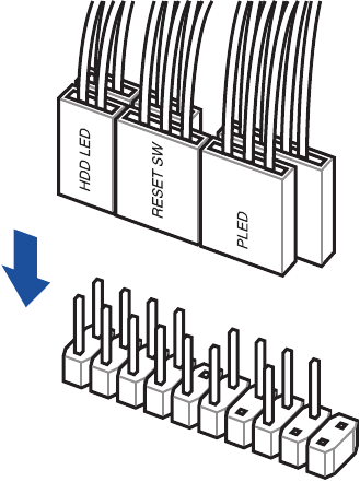 Installeer de systeem paneel connector