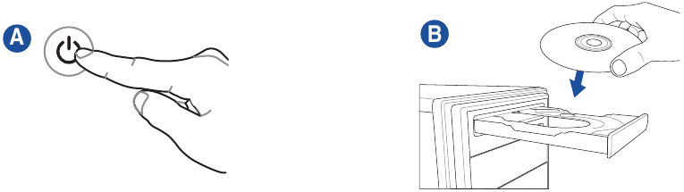 Inschakelen en besturingssysteem en stuurprogramma's installeren