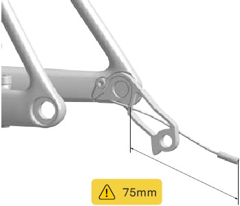 Installatie van de achterderailleurhanger - Stap 3