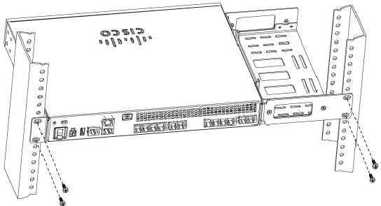 Het chassis in een rack monteren - Stap 3