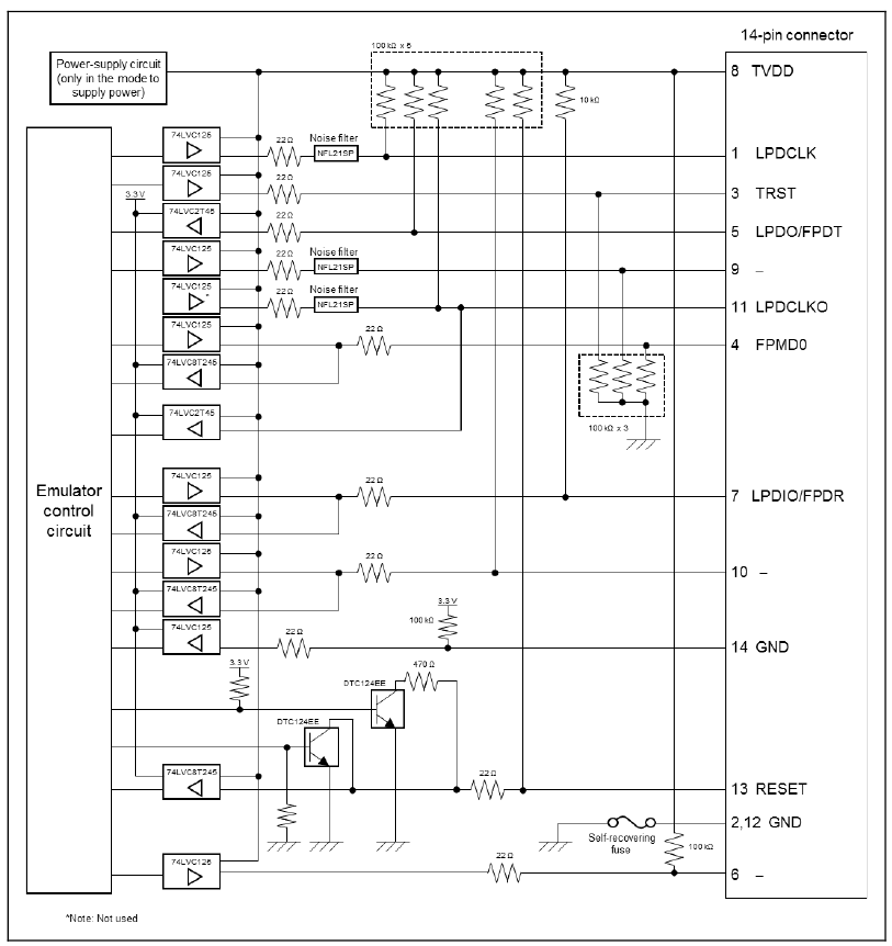 Interne circuits van de emulator - Voorbeeld 2