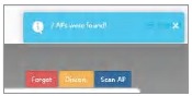 The number of APs available is displayed in a pop-up window.