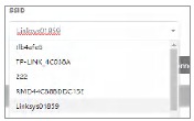 Select the AP to access from the SSID combo box, enter the password and click the Connect button(Manual input is possible).