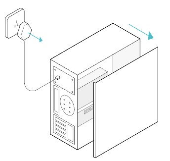 Aansluiten op een computer - Stap 1
