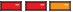 LED knippert rood, rood, dan oranje x 10