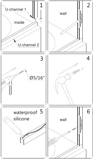 Configuratie 3: 30' installatie van het terugkeerpaneel - Stap 5