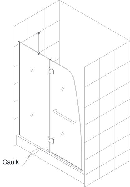 Installatie douche-/baddeur - Stap 10