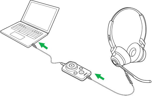 Aansluiten op een computer met behulp van Jabra Engage Link
