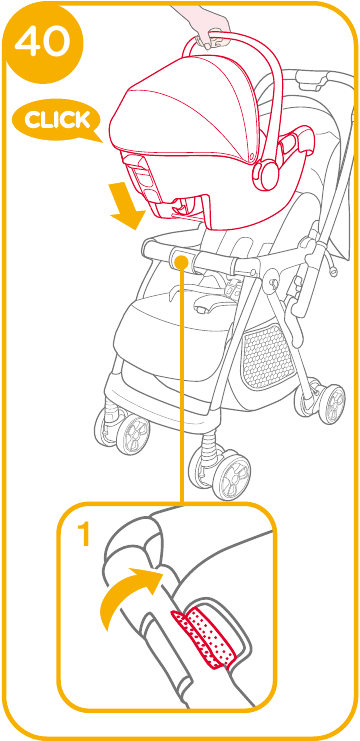 Gebruik met Joie-kinderwagens - Stap 2