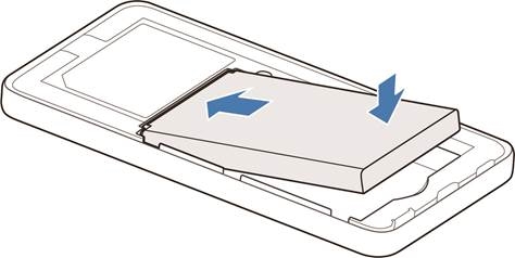 De nano-simkaart en batterij plaatsen - Stap 3
