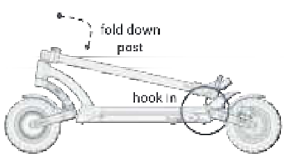 Uw scooter opvouwen - Stap 2