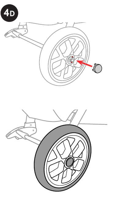 De kinderwagen monteren - Stap 9