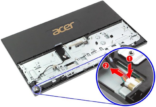 LCD-achtergrondverlichtingskabel verwijderen - Stap 2