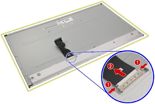 LVDS-kabel verwijderen - Stap 2