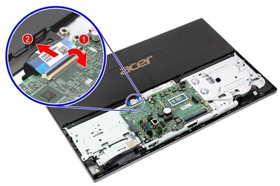 Mainboard verwijderen - Stap 1