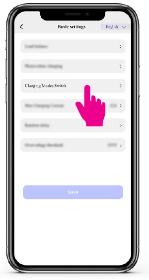 Selecting the charging modes 