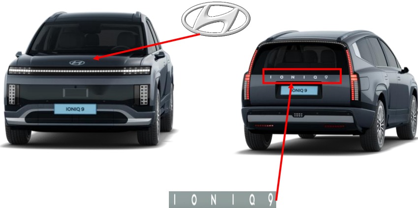 Een Hyundai IONIQ 9 identificeren