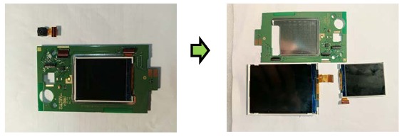 Verwijder de 2.8 LCD en 1.77 LCD