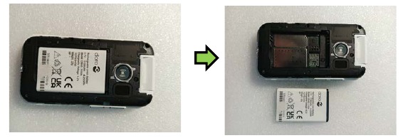 Verwijder de batterij