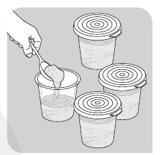 Set van 8 yoghurtpotten